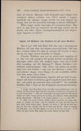 Lägret vid Mohilew och försöket att gå emot Moskva.
