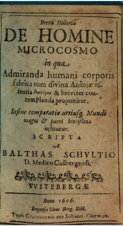 Brevis historia de homine microcosmo