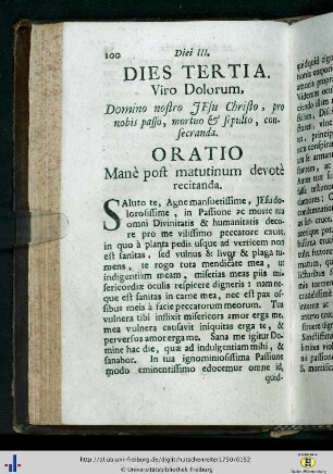 Dies tertia…