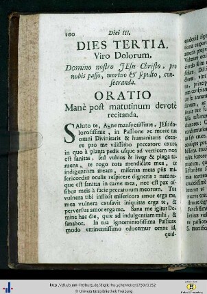Dies tertia…