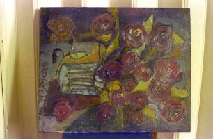 Gemälde, Juan Tidow, Stilleben Blumen