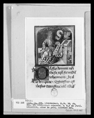 Stundenbuch aus Amboise — Evangelist Johannes, Folio 57