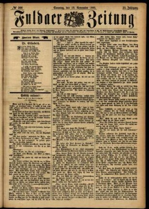 Zweite Ausgabe vom Sonntag, den 19. November 1893.
