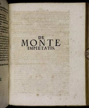 De Monte Impietatis.