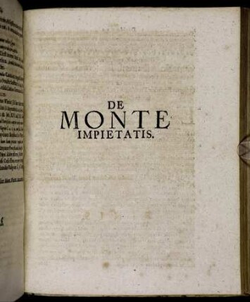 De Monte Impietatis.