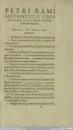 Caput I De Notis arithmeticis. - Cap. V De Divisione.