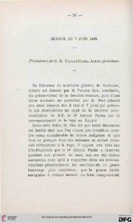 Séance du 7 juin 1889