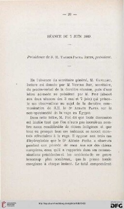 Séance du 7 juin 1889