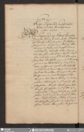 54. Regis Sigismundi Confirmatio Aller und ieder Privilegiorum ao. 1420.