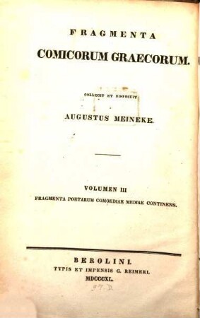Fragmenta poetarum comoediae mediae