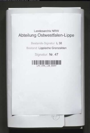 Grenze der Ämter Barntrup, Schieder, Blomberg und Schwalenberg zu Pyrmont