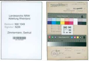 Entnazifizierung Gertrud Zimmermann , geb. 14.12.1910 ()