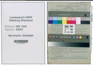 Entnazifizierung Elisabeth Bonnmann , geb. 03.02.1921 (Schaffnerin)