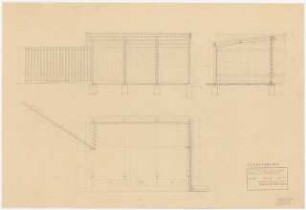 Garten Dr. Frowein, Frankfurt/Main: Pergola, überdacht 1:20, 1. Fassung