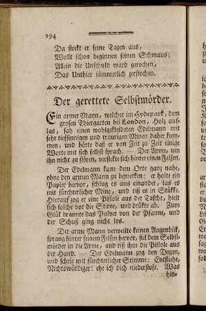 Der gerettete Selbstmörder