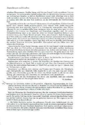 393-394 [Rezension] Inventar des fürstlichen Archivs zu Burgsteinfurt