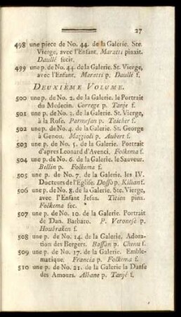 Deuxième Volume