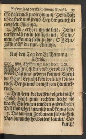 Auf den Tag der Erscheinung Christi.
