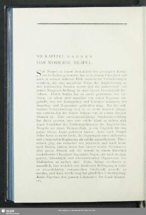 VII. Kapitel. Das Moderne Neapel