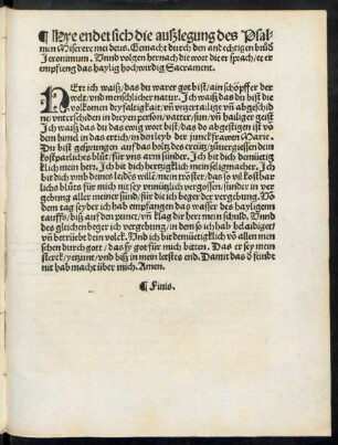 Hye endet sich die auszlegung des Psalmen Miserere mei deus.