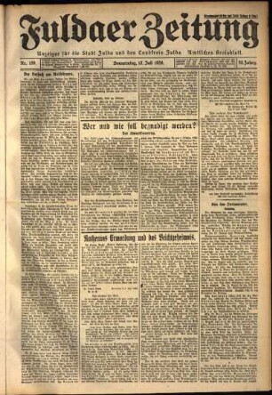 Ausgabe vom Donnerstag, den 12. Juli 1928.