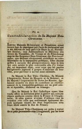 Négociation de la France et de l'Angleterre : depuis le 26. Mars 1761 jusqu'au 20. Sept. de la même année