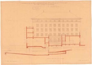 Bestelmeyer, German; München, Hofgartenstr. 3; Köglmühl - Areal, Wohn- und Geschäftshausneubau - Teilschnitt
