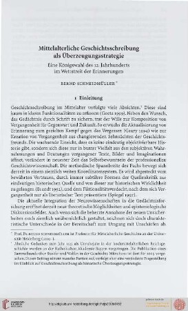 Mittelalterliche Geschichtsschreibung als Überzeugungsstrategie