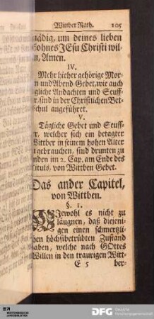 Das ander Capitel, von Wittben.