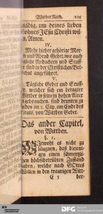 Das ander Capitel, von Wittben.
