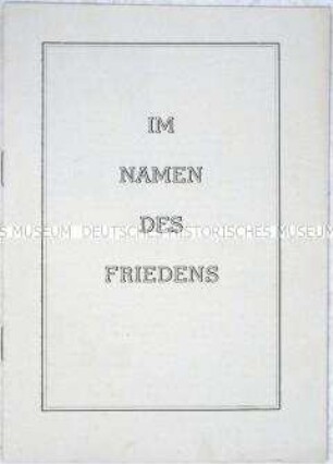 Flugschrift der Nationalen Front zur Volkskammerwahl am 16. November 1958