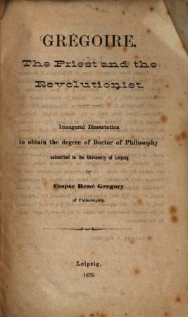 Grégoire : the priest and the revolutionist
