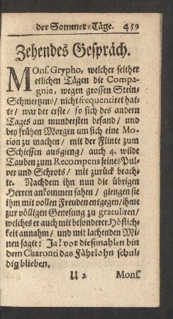Zehendes Gespräch.
