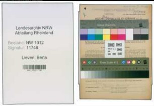 Entnazifizierung Berta Lieven , geb. 11.10.1891 (Landwirtin)