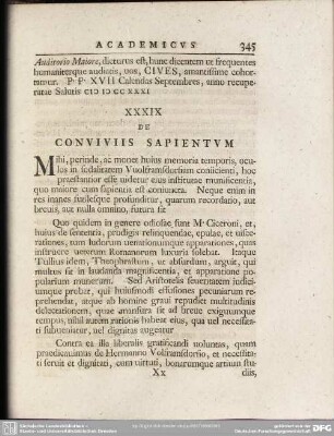 XXXIX De Conuiuiis Sapientum