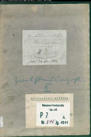 Belagakten zum Aufgebotsregister der Munizipalität Westerkappeln 1811. (Gemeinde: Westerkappeln, Kreis Tecklenburg)