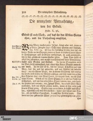 Die neunzehnte Betrachtung [...]