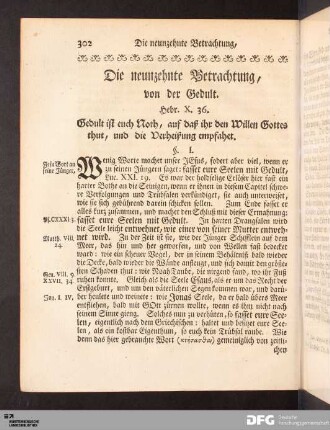 Die neunzehnte Betrachtung [...]