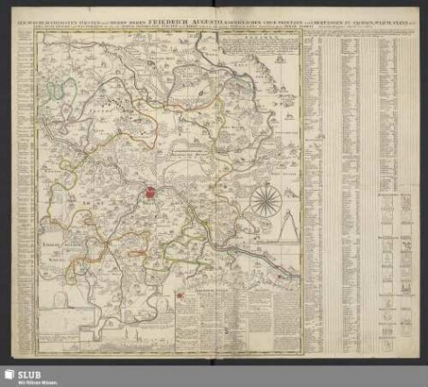 Accurate Geographische Delineation Der Dioeces Und Des Ammtes Dresden : mit allen ihren und denen angraentzenden Staedten, Flecken und Dorffschafften