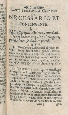 Caput Trigesimum Octavum De Necessario Et Contingente.