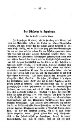Das Schulwesen in Kopenhagen
