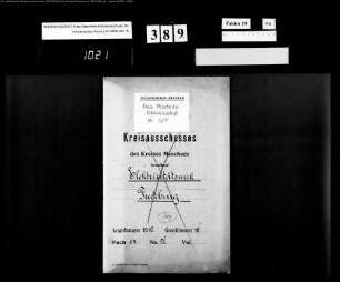 Errichtung eines Elektrizitätswerks in Fredeburg