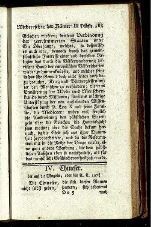 IV. Chineser.