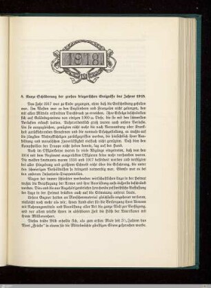 8. Kurze Schilderung der großen kriegerischen Ereignisse des Jahres 1918
