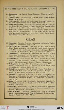 Glas (Nr. 215-236)