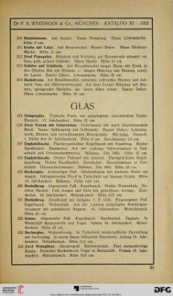 Glas (Nr. 215-236)