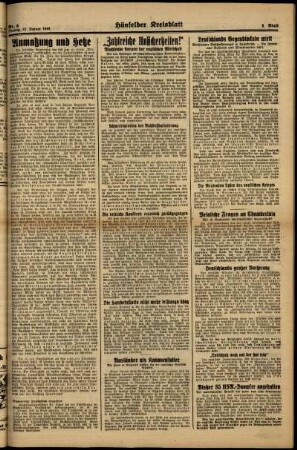 Zweite Ausgabe vom Freitag, den 12. Januar 1940.