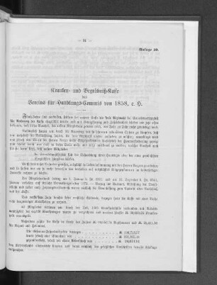 Anlage 10. Kranken= und Begräbniß=Kasse des Vereins für Handlungs=Commis von 1858, e. H.