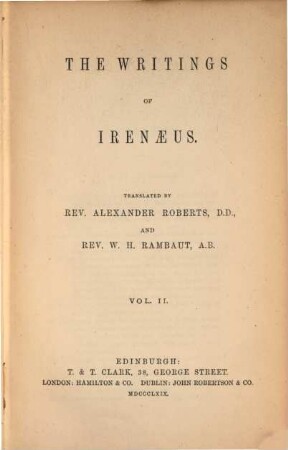 The writings of Irenaeus, 2