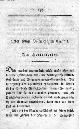 Ueber einige Voelkerschaften Afrika's